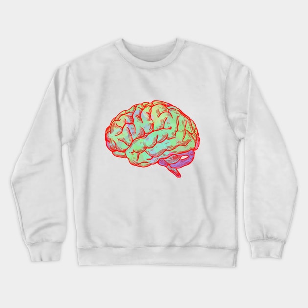 Brain Crewneck Sweatshirt by Pau1216p